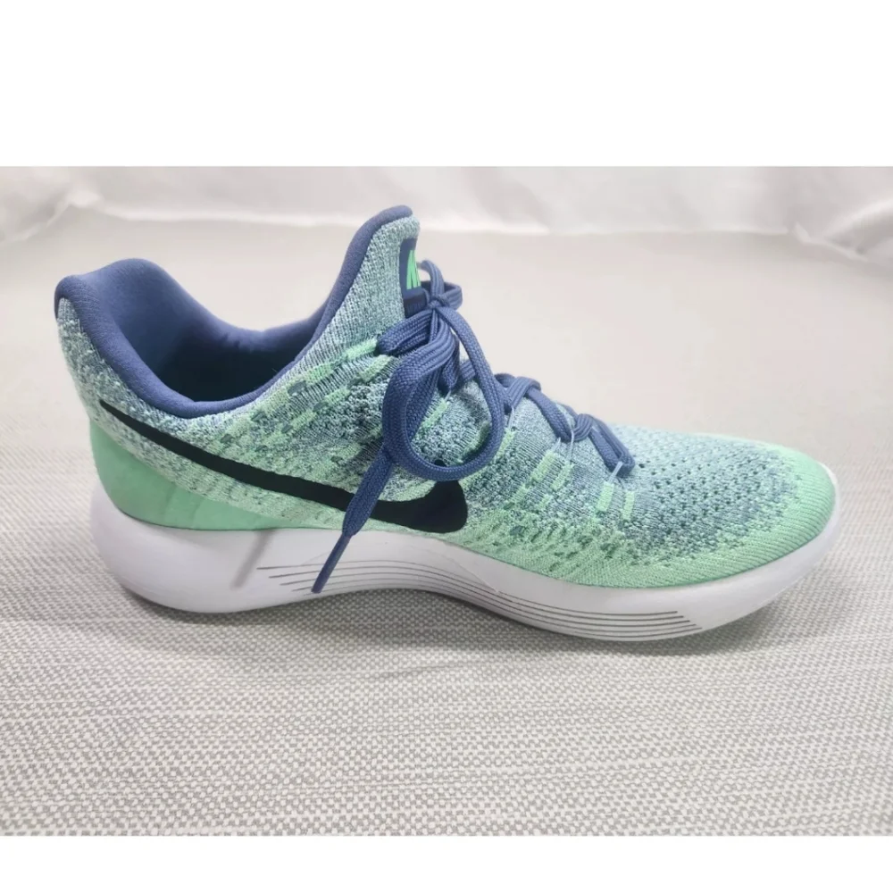 Nike Lunarepic Flyknit 2 Size 9.5 Running Shoes Sneaker 863780-403 Green Multi